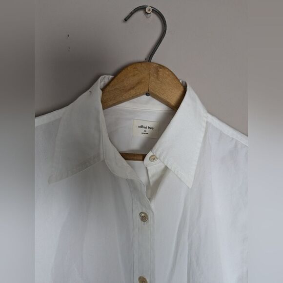 Aritzia Wilfred women's White Button Down Shirt – 2XS, Minimal Classic Style - Picture 6 of 8